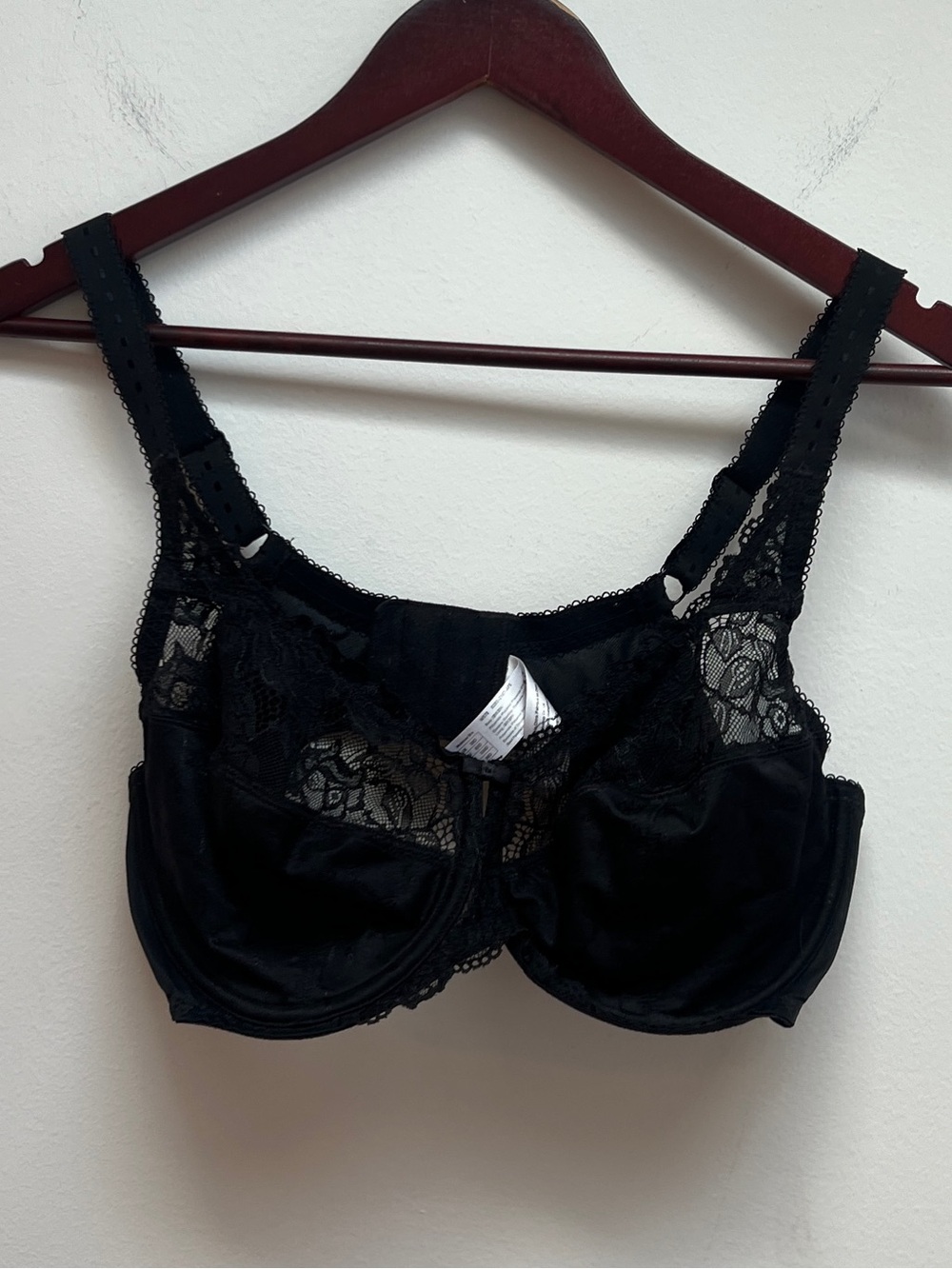 DELIMIRA Women’s Black Lace Underwire Bra Size 38D